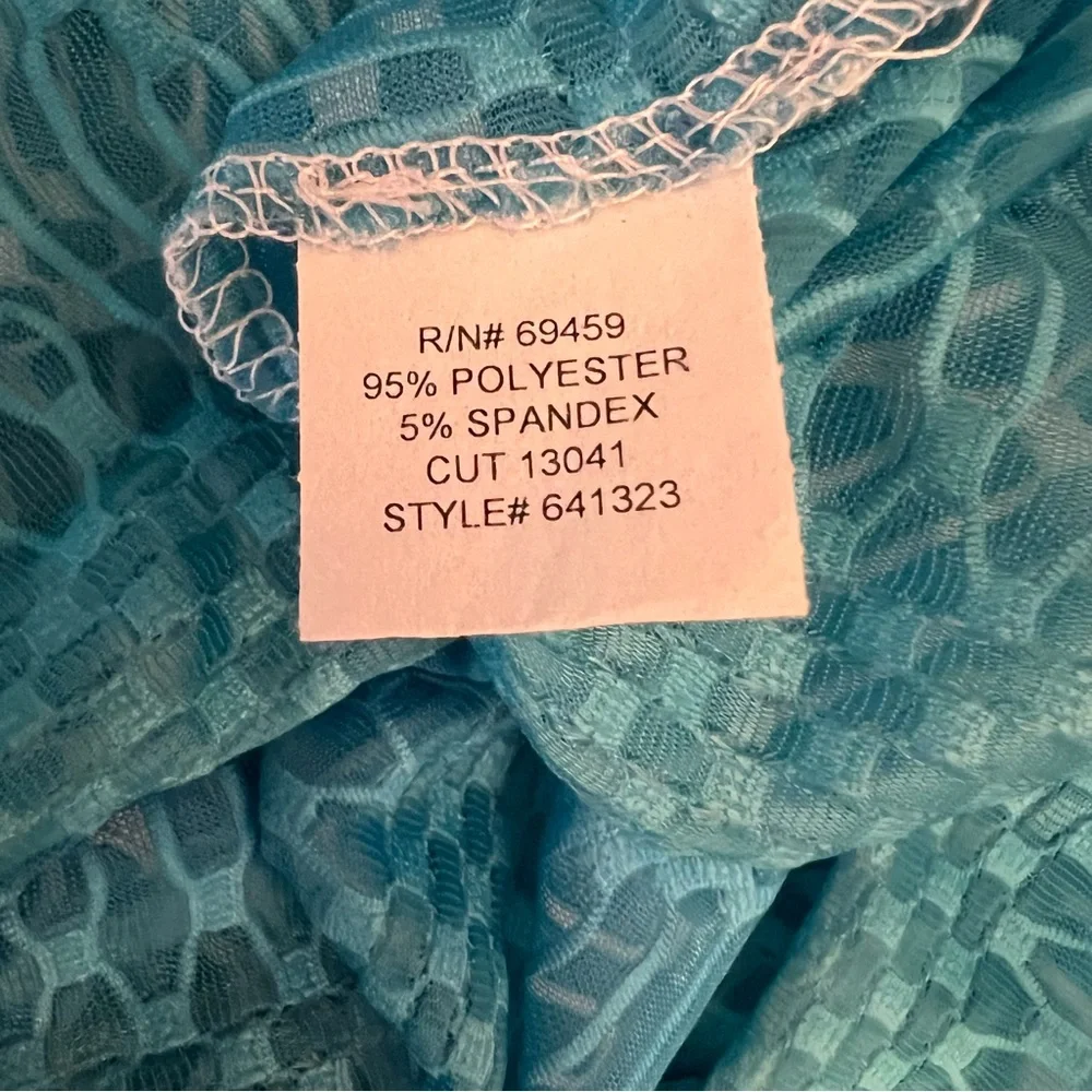 Porto Cruz Blue Ombré 3/4‎ Sleeve Lace Up Tunic Cover Up XL New with Tag - Picture 8 of 9